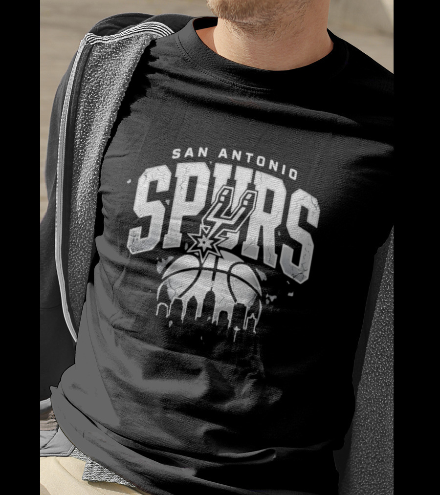 San Antonio Spurs NBA Streetwear Basketball Skyline T-Shirt