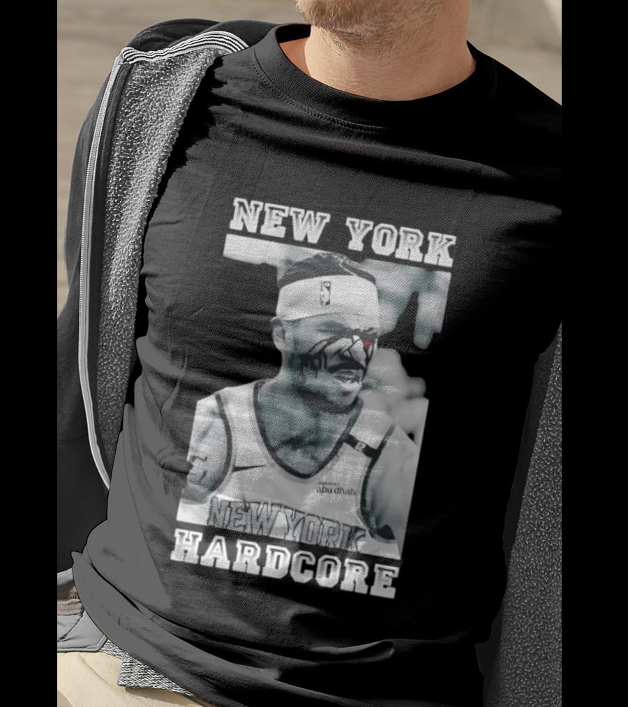New York Hardcore Josh Hart Bleeding Face NBA Knicks T-Shirt