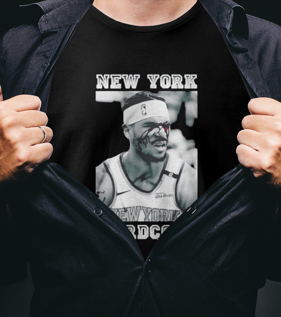 New York Hardcore Josh Hart Bleeding Face NBA Knicks T-Shirt