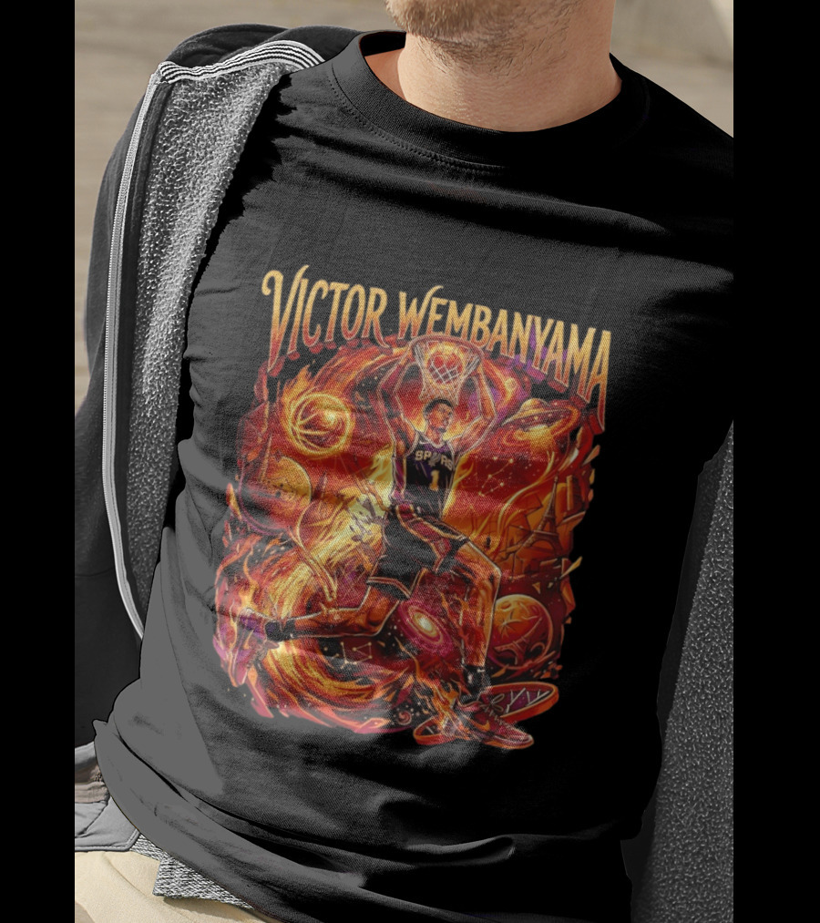 Victor Wembanyama UFO Dunk San Antonio Spurs Space Basketball T-Shirt