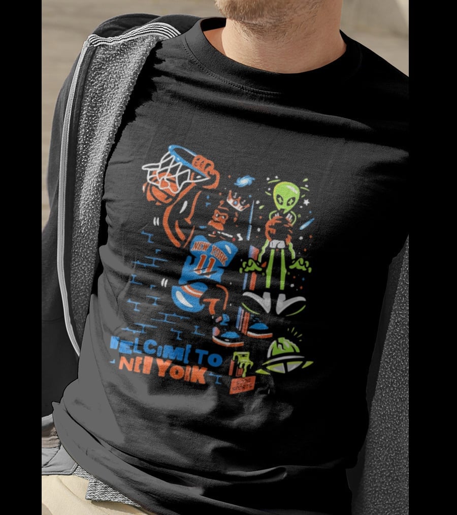 Welcome To New York NY Knicks Vs Spurs Soda Sports T-Shirt
