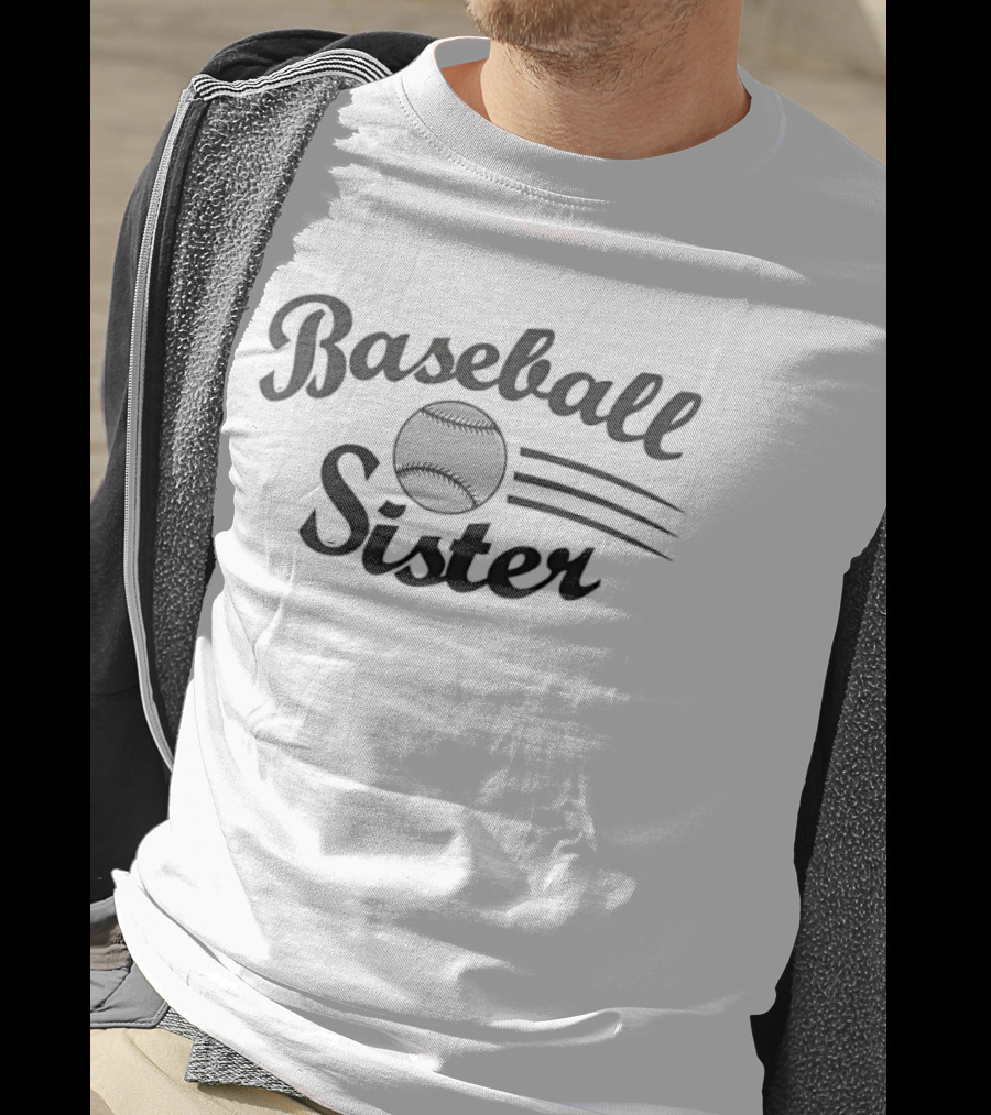 Baseball Sister Sports Flying Ball Motion Lines T-Shirt