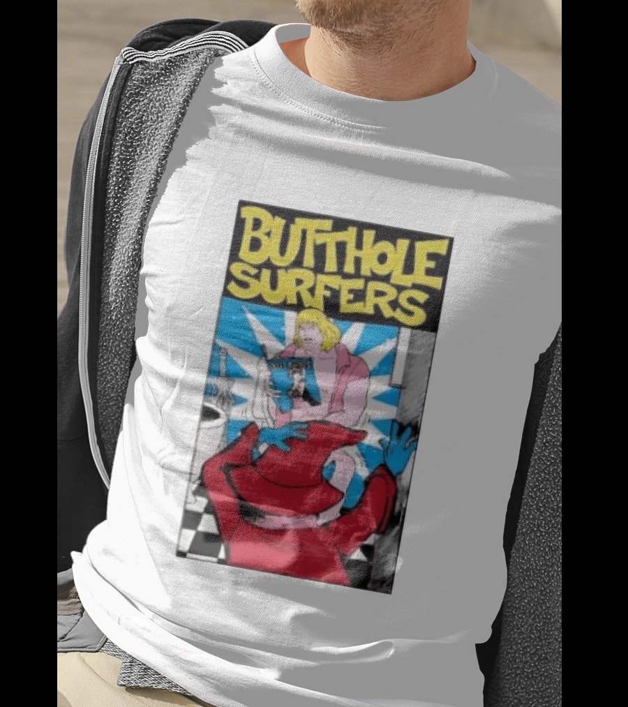 Butthole Surfers Comic Cover With Wizard And Bathroom Scene T-Shirt