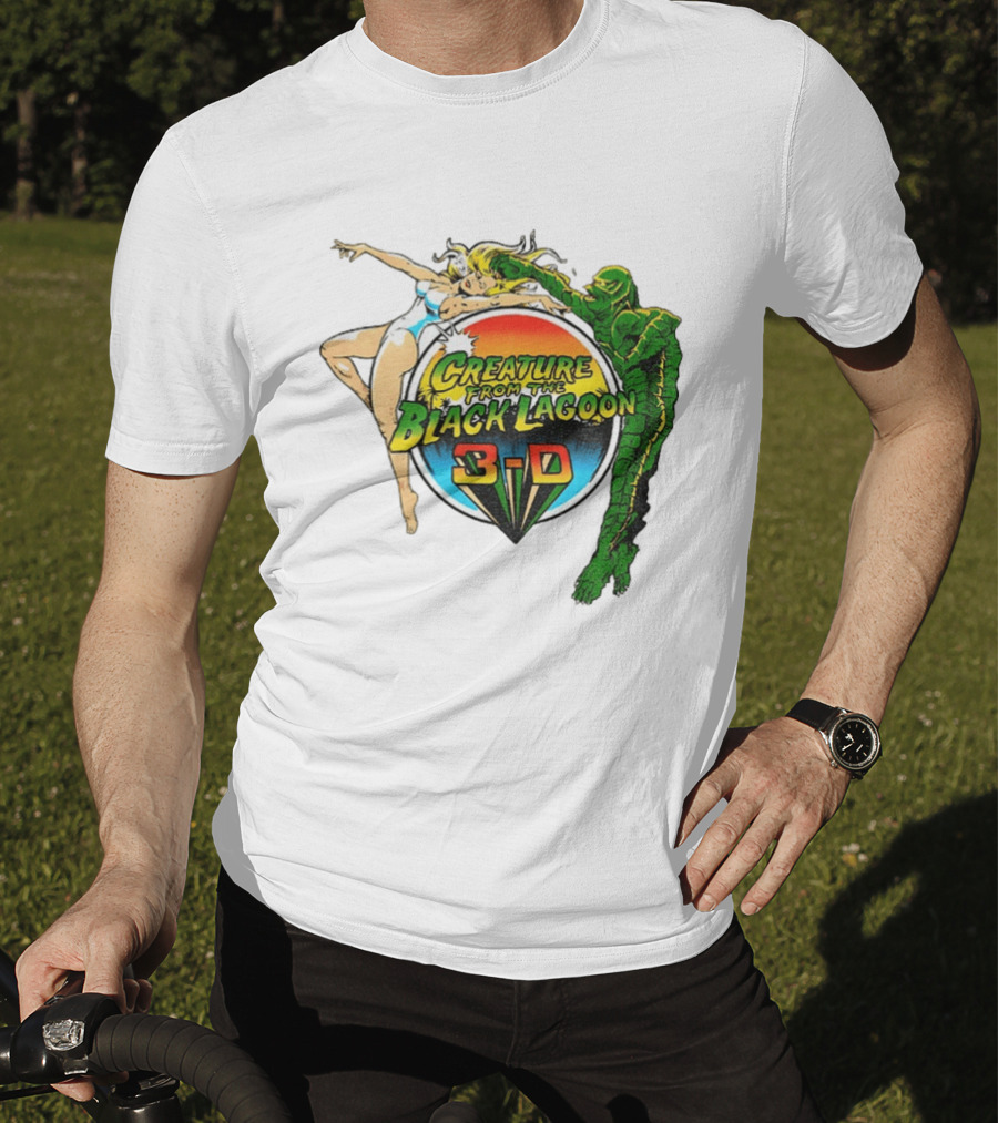 Creature From The Black Lagoon 3 D Gill Man Cartoon T-Shirt