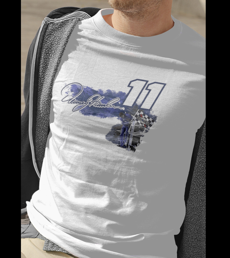 Denny Hamlin 11 Signature NASCAR Cup Series Sunoco Racing T-Shirt
