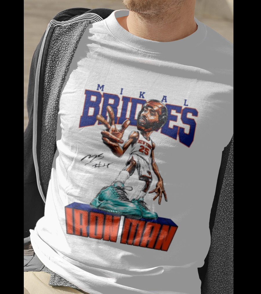 Mikal Bridges Iron Man New York Knicks NBA 2026 T-Shirt