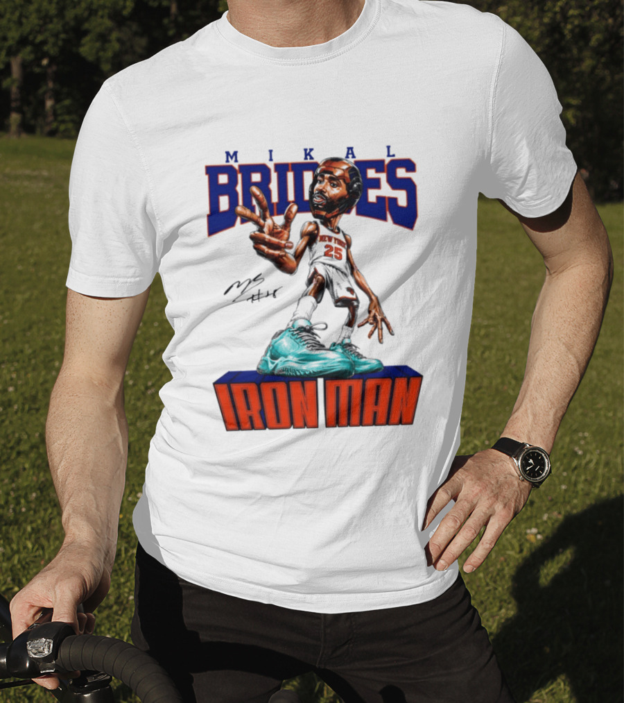 Mikal Bridges Iron Man New York Knicks NBA 2026 T-Shirt