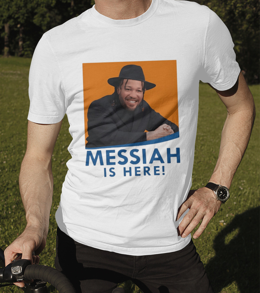 Jalen Brunson Nissim Black New York Knicks Messiah Is Here T-Shirt