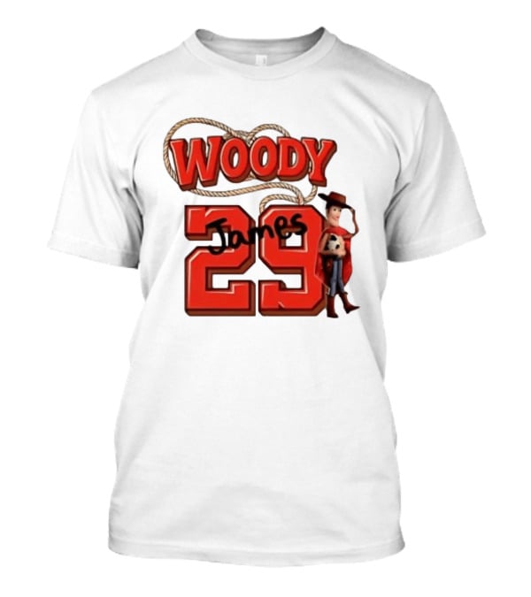 Woody James 29 Toy Story Character Soccer Ball T-Shirt