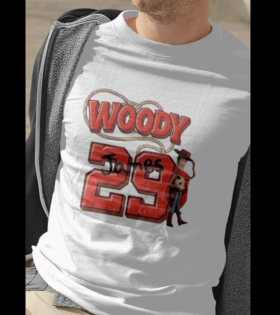 Woody James 29 Toy Story Character Soccer Ball T-Shirt