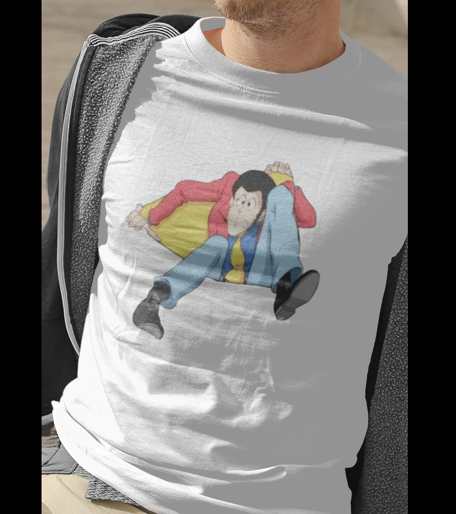 Lupin III Character In Red Jacket And Blue Pants T-Shirt