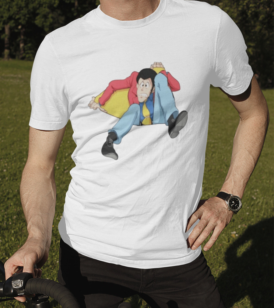 Lupin III Character In Red Jacket And Blue Pants T-Shirt