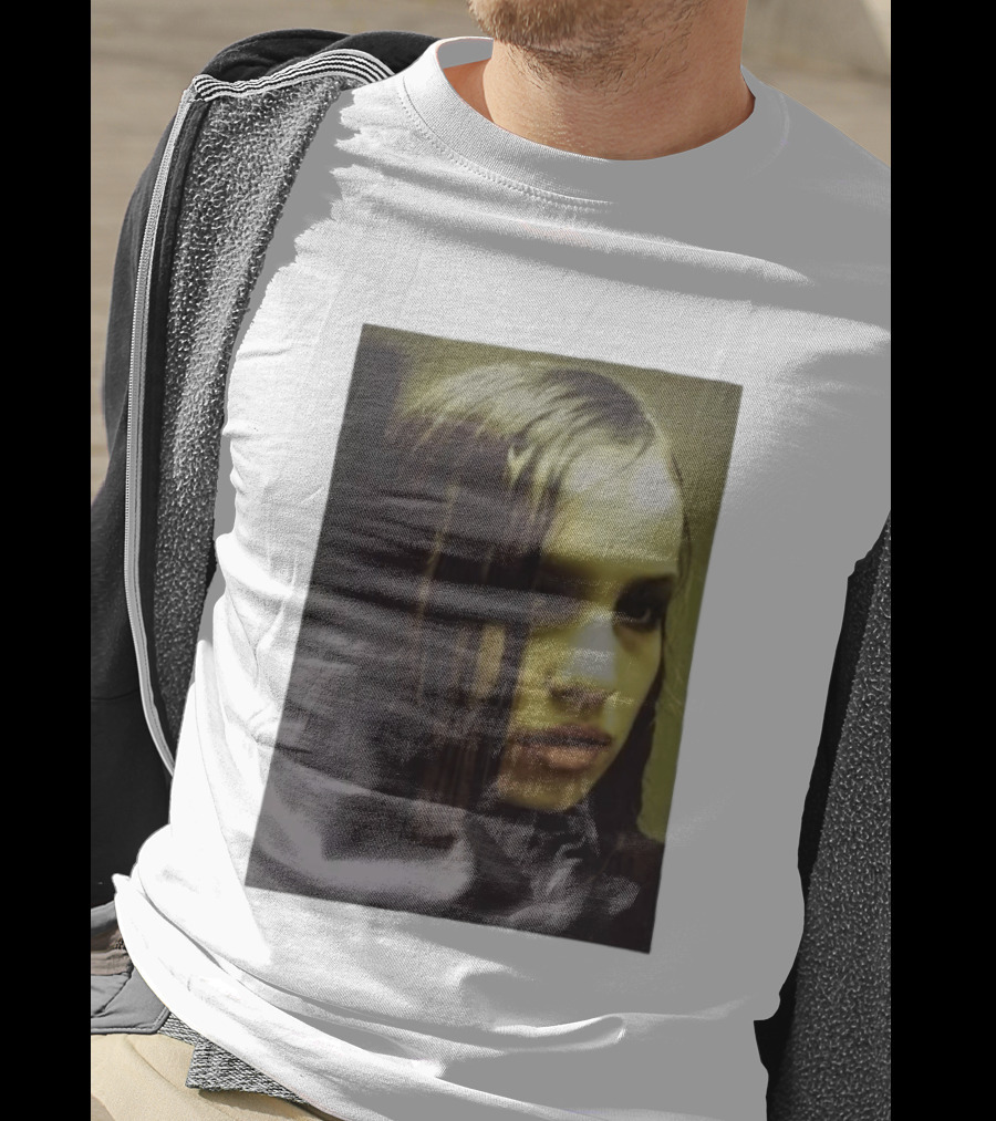 Raf Simons FW18 Christiane F Wet Hair Portrait Fashion T-Shirt
