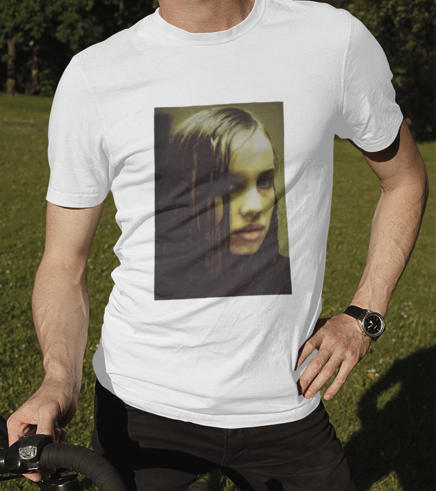Raf Simons FW18 Christiane F Wet Hair Portrait Fashion T-Shirt