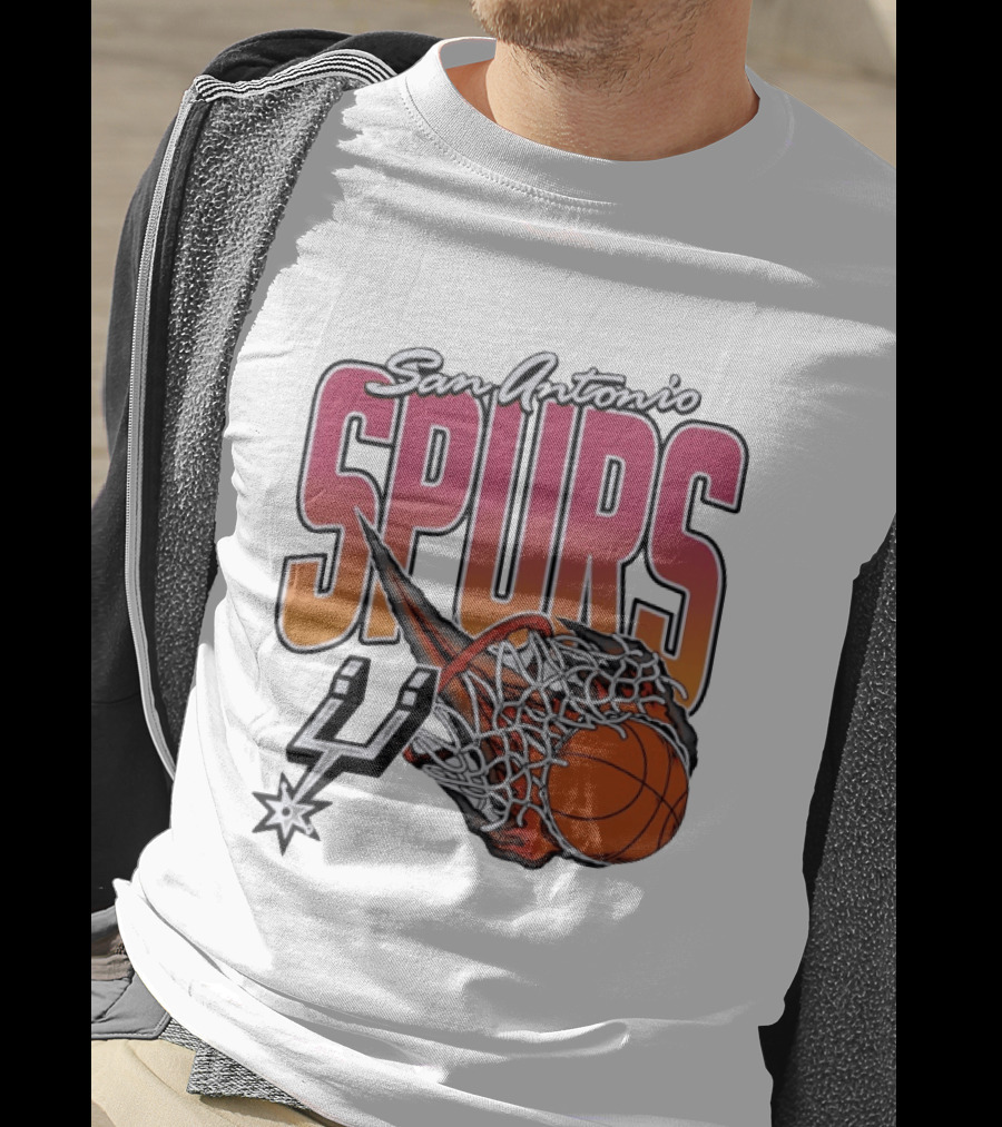 San Antonio Spurs Teal Basketball Explosion T-Shirt