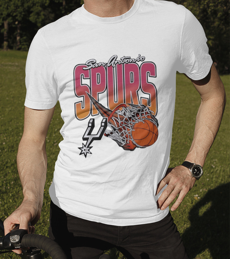 San Antonio Spurs Teal Basketball Explosion T-Shirt