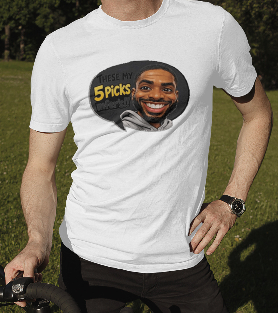 These My 5 Picks Mikal Bridges Caricature T-Shirt