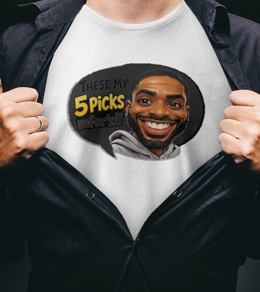 These My 5 Picks Mikal Bridges Caricature T-Shirt