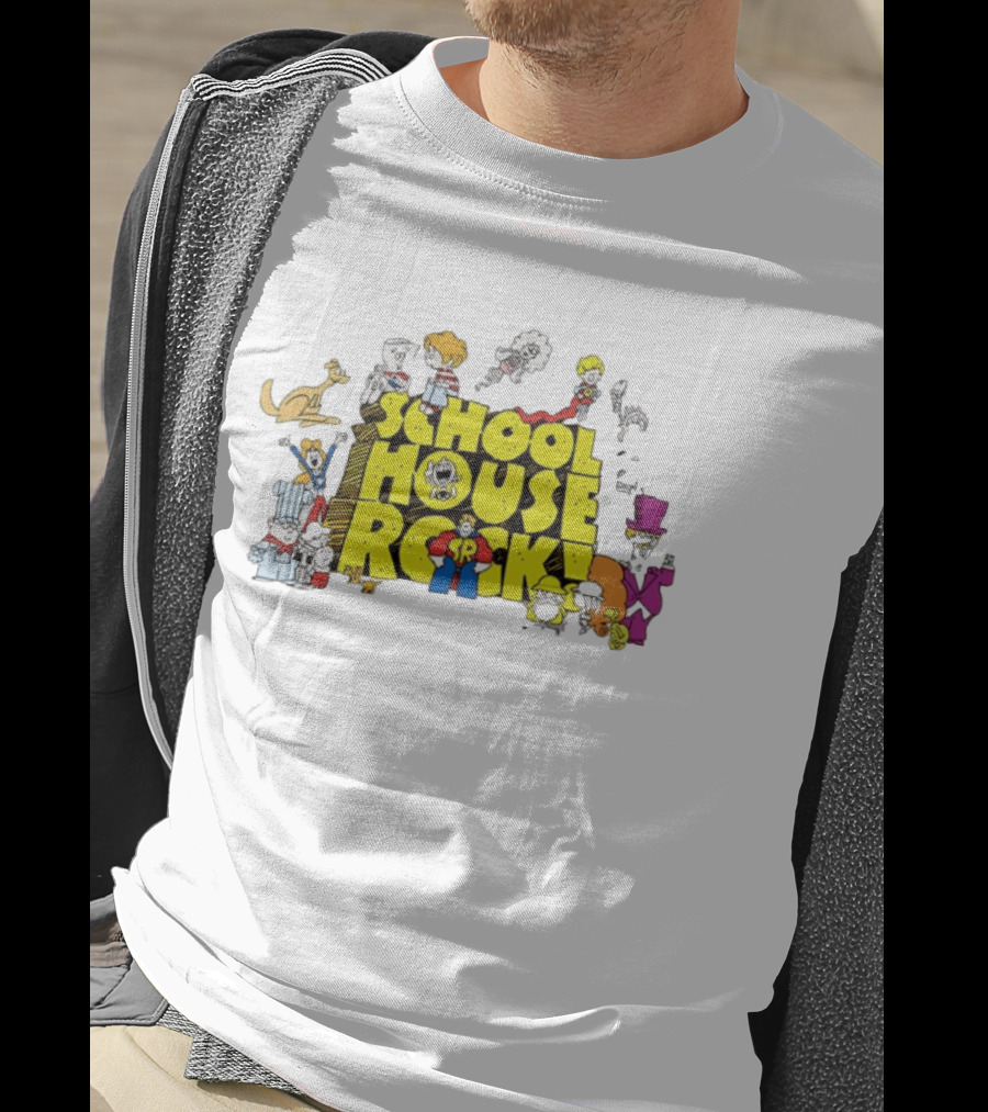 Schoolhouse Rock Characters Bill Conjunction Junction And Friends T-Shirt