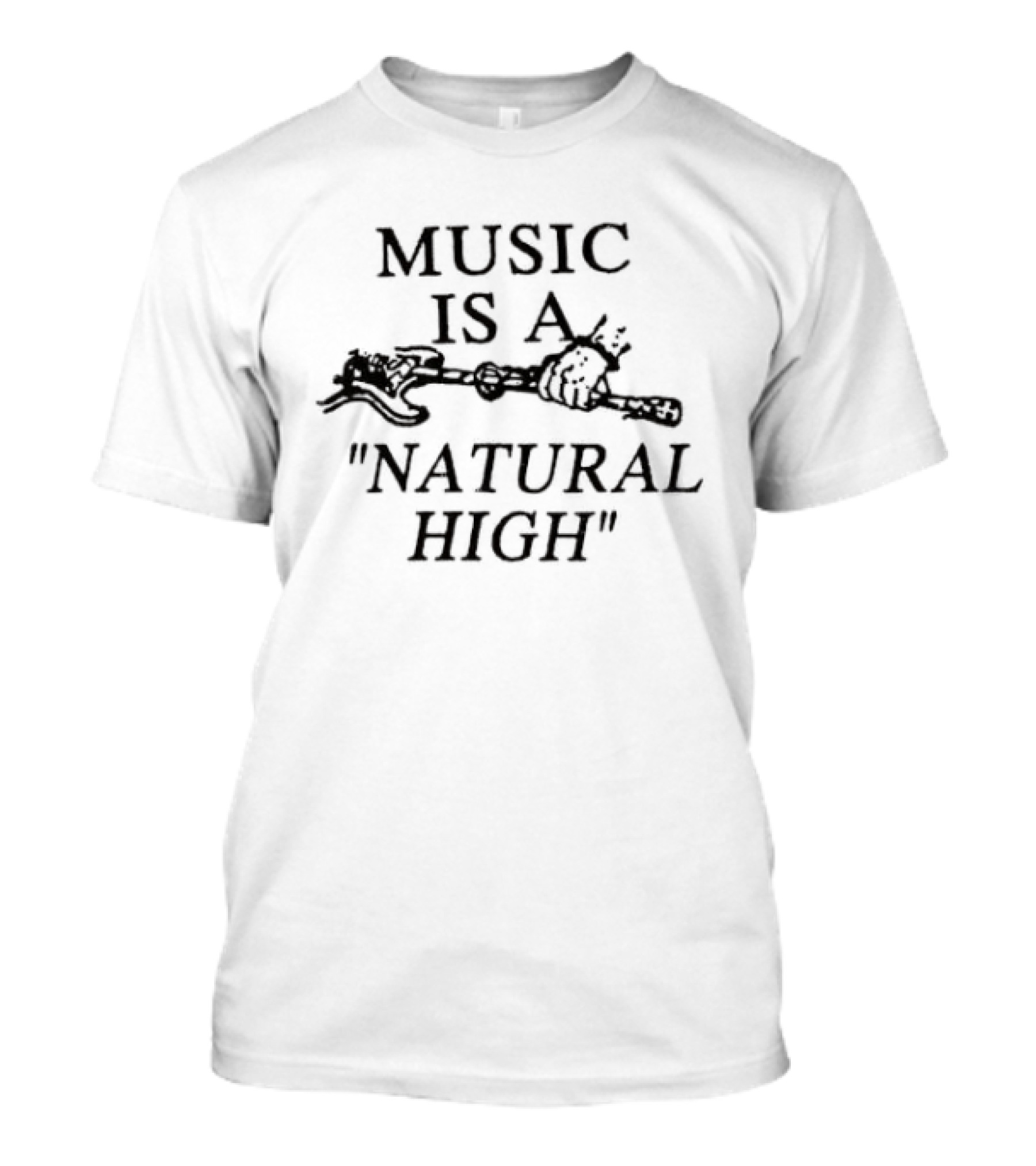 Music Is A Natural High Electric Guitar T-Shirt