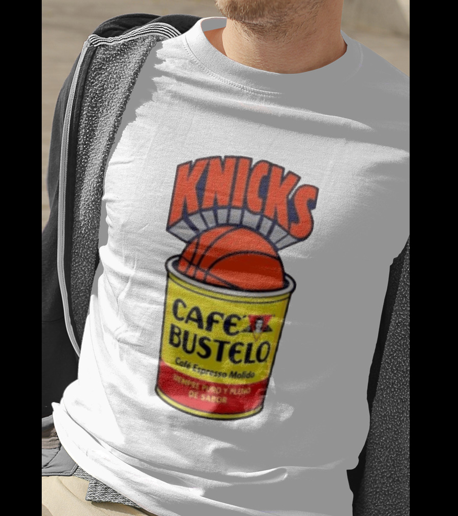 New York Knicks Cafe Bustelo Espresso Molido Basketball NBA T-Shirt