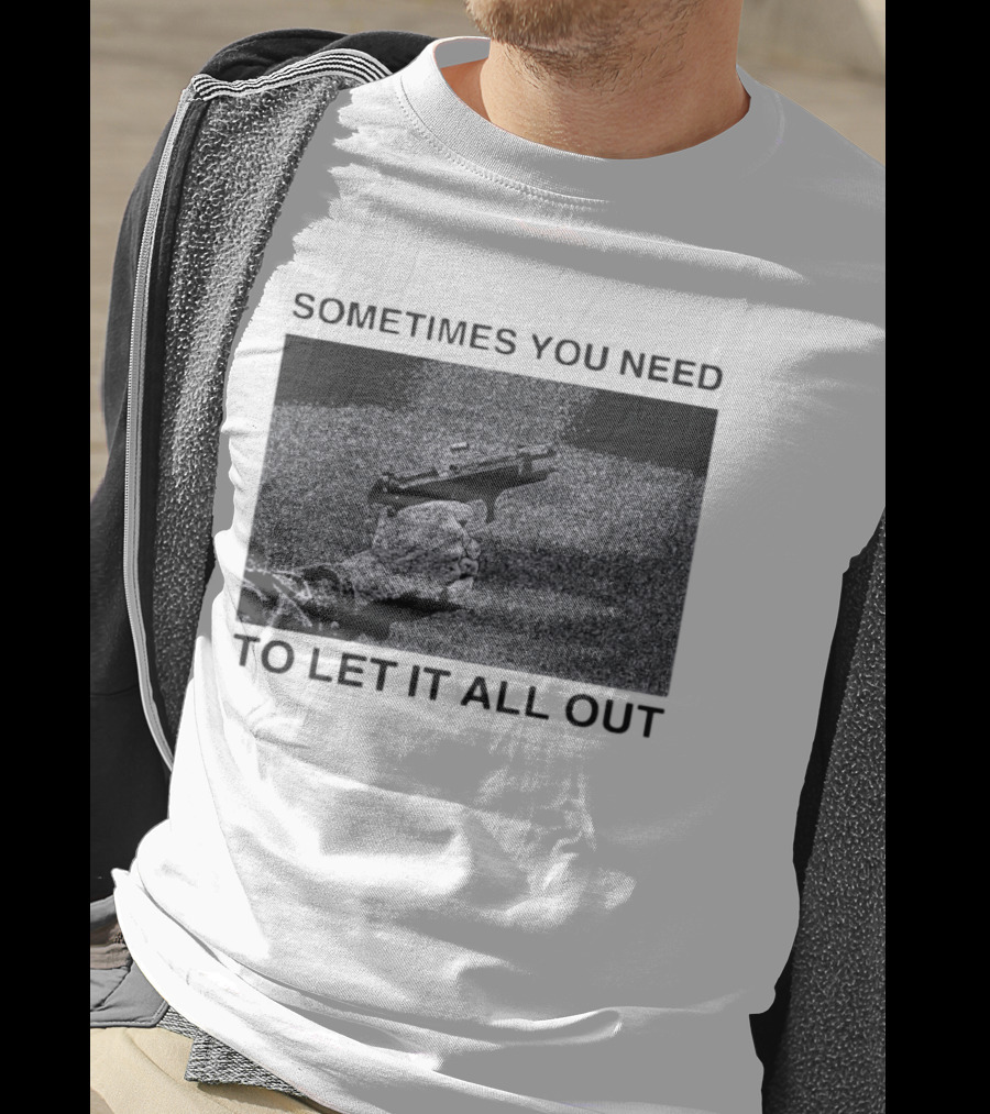 Sometimes You Need To Let It All Out Firearm Ejecting Shell Casing T-Shirt
