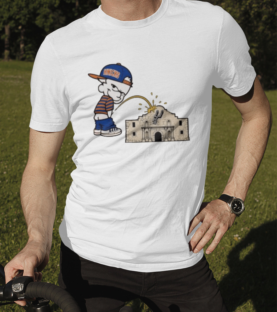 New York Knicks Pissing On San Antonio Spurs The Alamo NBA Rivalry T-Shirt