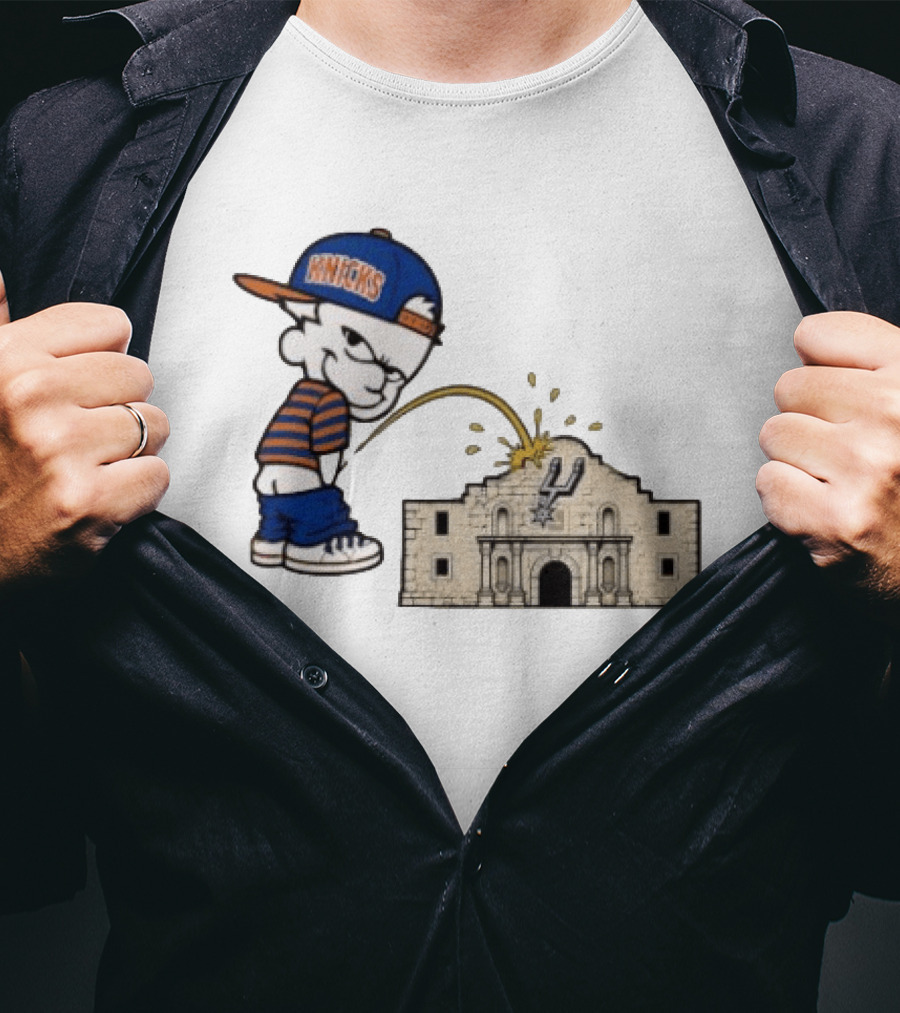 New York Knicks Pissing On San Antonio Spurs The Alamo NBA Rivalry T-Shirt