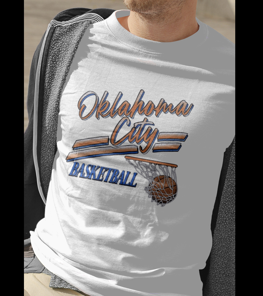 Oklahoma City Basketball Hoops And Net T-Shirt