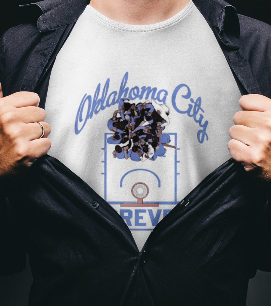 Oklahoma City Thunder Basketball Team Forever Player Huddle T-Shirt