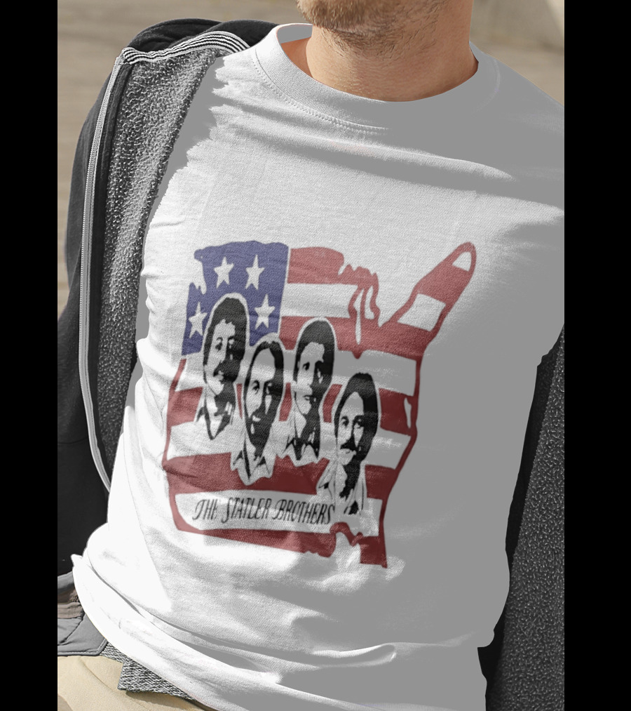 The Statler Brothers USA Map American Flag Country Music Band T-Shirt