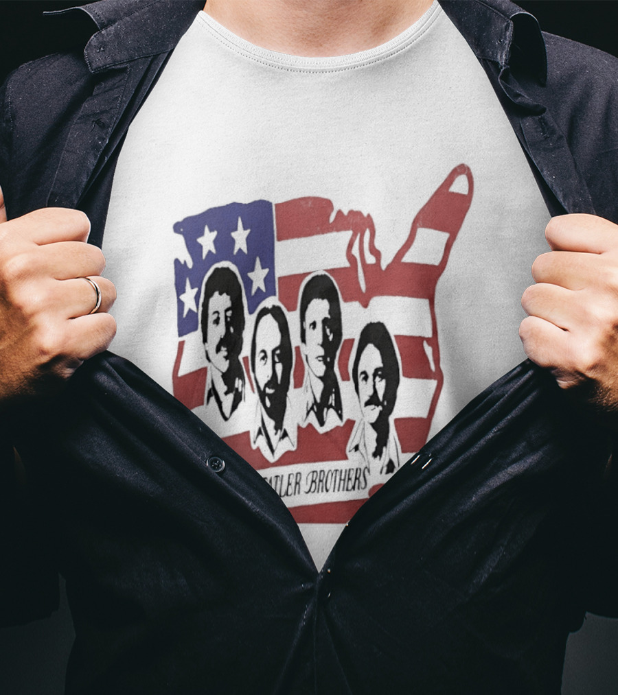 The Statler Brothers USA Map American Flag Country Music Band T-Shirt