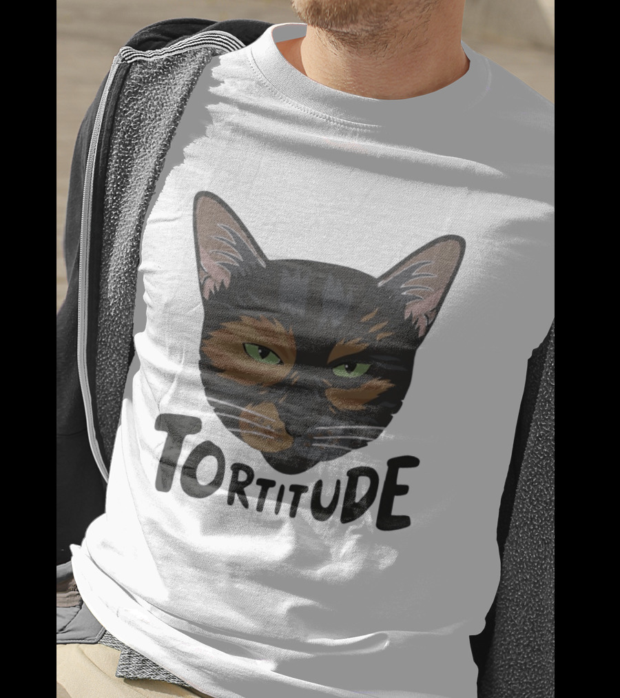 Tortitude Tortoiseshell Cat Face Animal Pet Lover T-Shirt