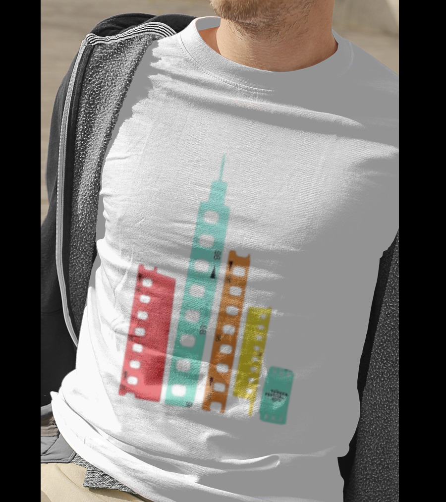 Tribeca Festival Kith 96 Film Reel Skyline New York City Architecture T-Shirt