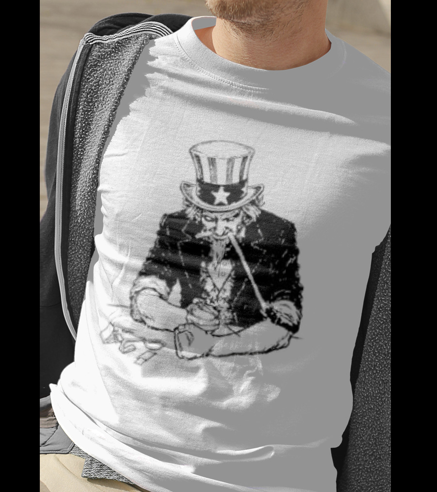 Uncle Sam Heroin Addiction Syringe Needle Dark T-Shirt