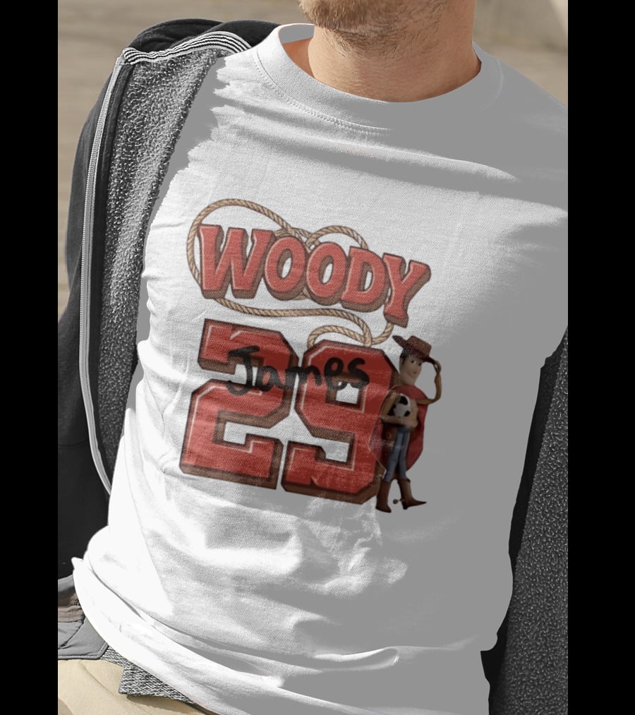 Woody James 29 Toy Story Sheriff Cowboy T-Shirt