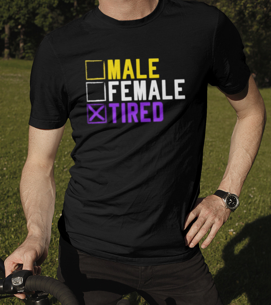 Asexual Transgender Non Binary Tired Gender Identity LGBT Pride T-Shirt