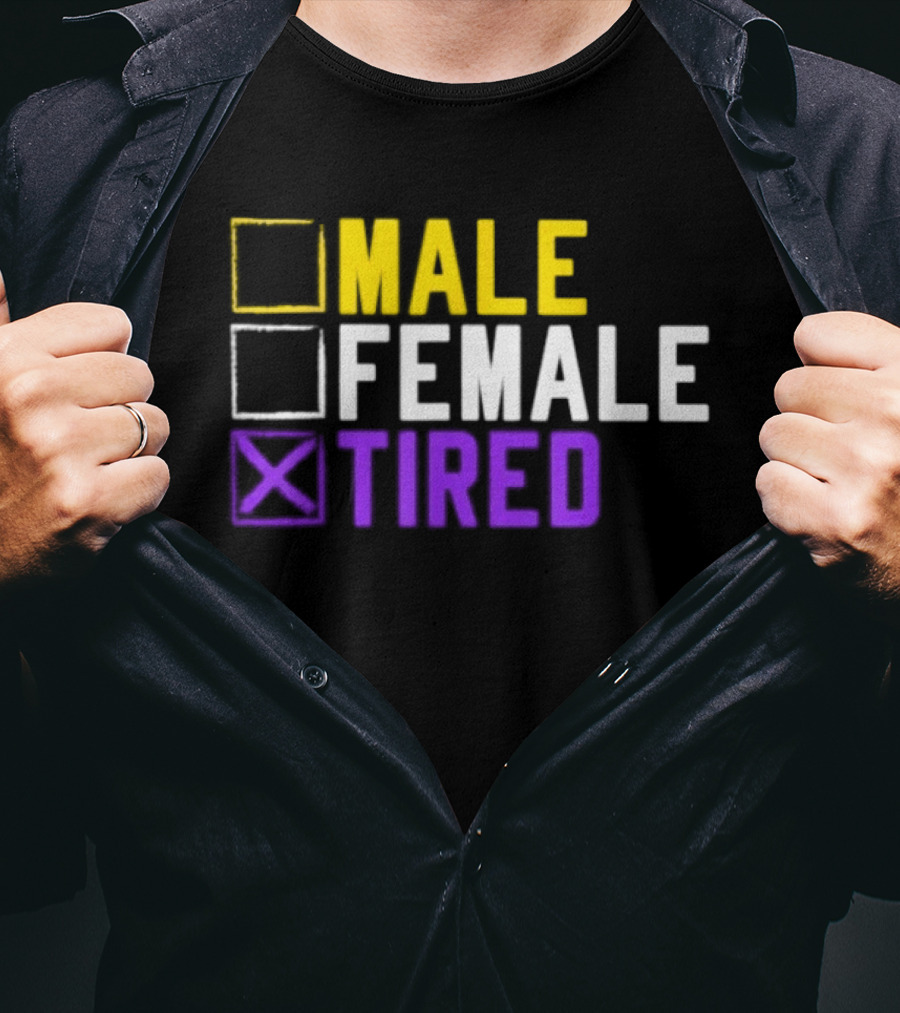 Asexual Transgender Non Binary Tired Gender Identity LGBT Pride T-Shirt
