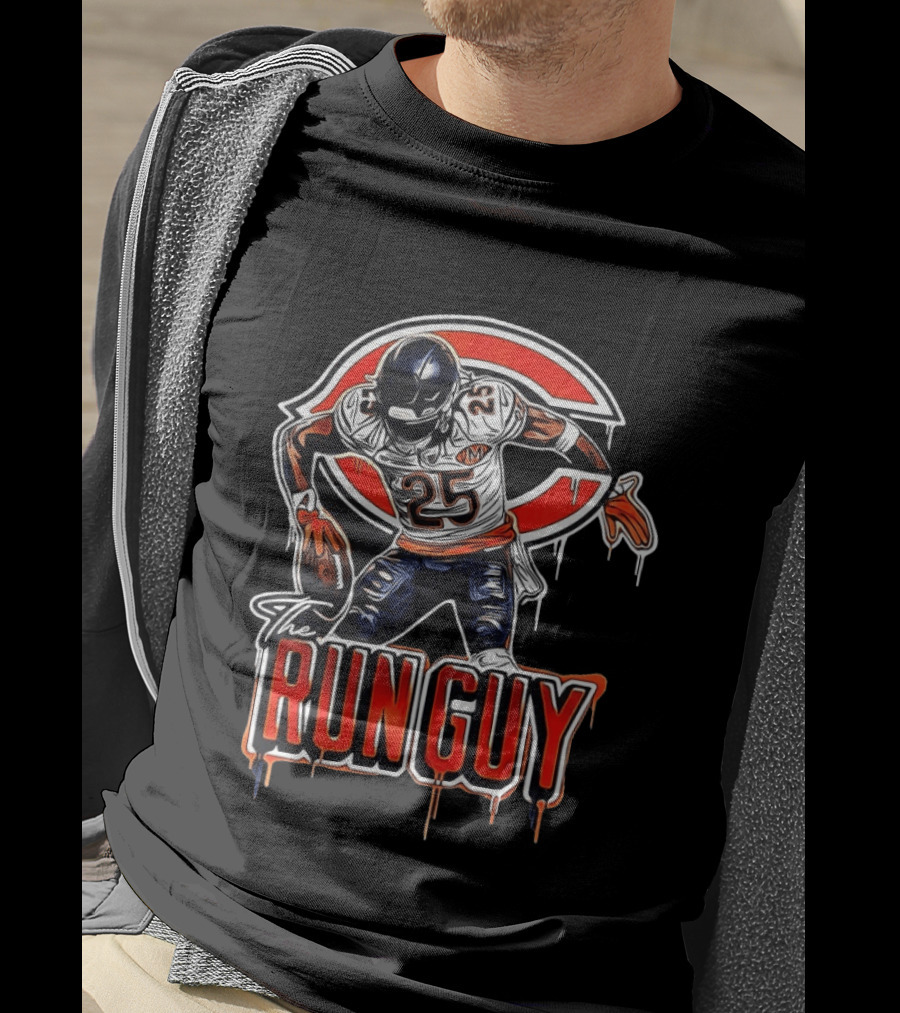 Chicago Bears 25 The Run Guy Travis Homer T-Shirt