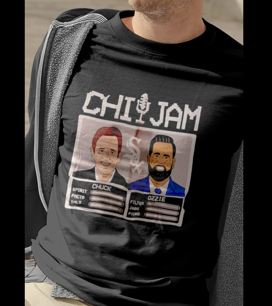 CHI JAM Chuck Garfien Ozzie Guillen Chicago White Sox Spirit Facts Salt Filter Jabs Picks T-Shirt