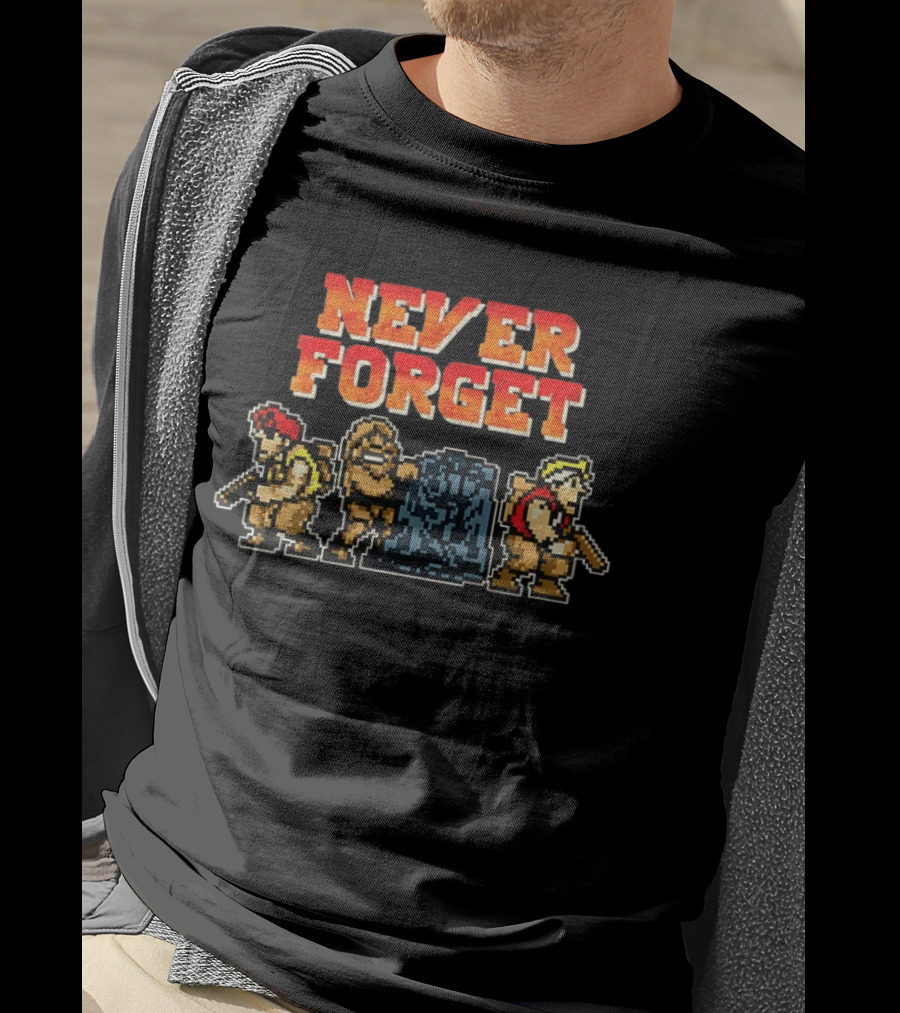 Contra Bill And Lance Never Forget Retro Pixel T-Shirt