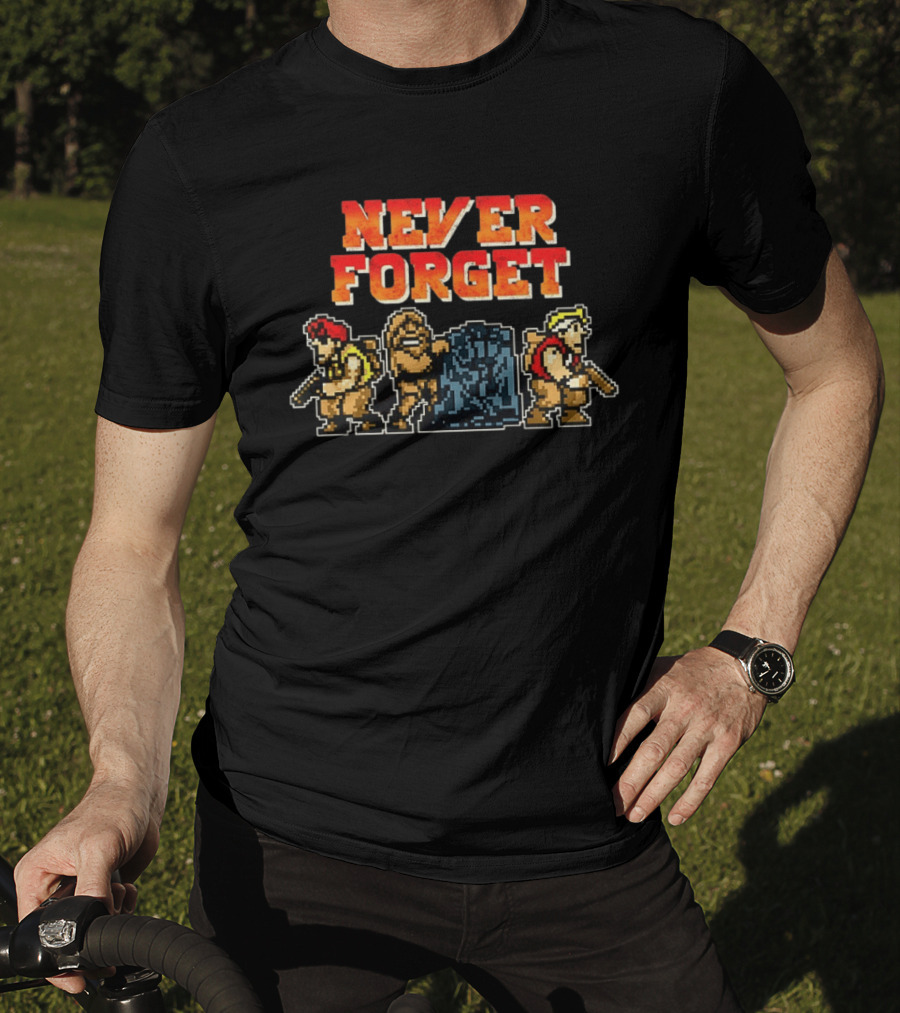 Contra Bill And Lance Never Forget Retro Pixel T-Shirt