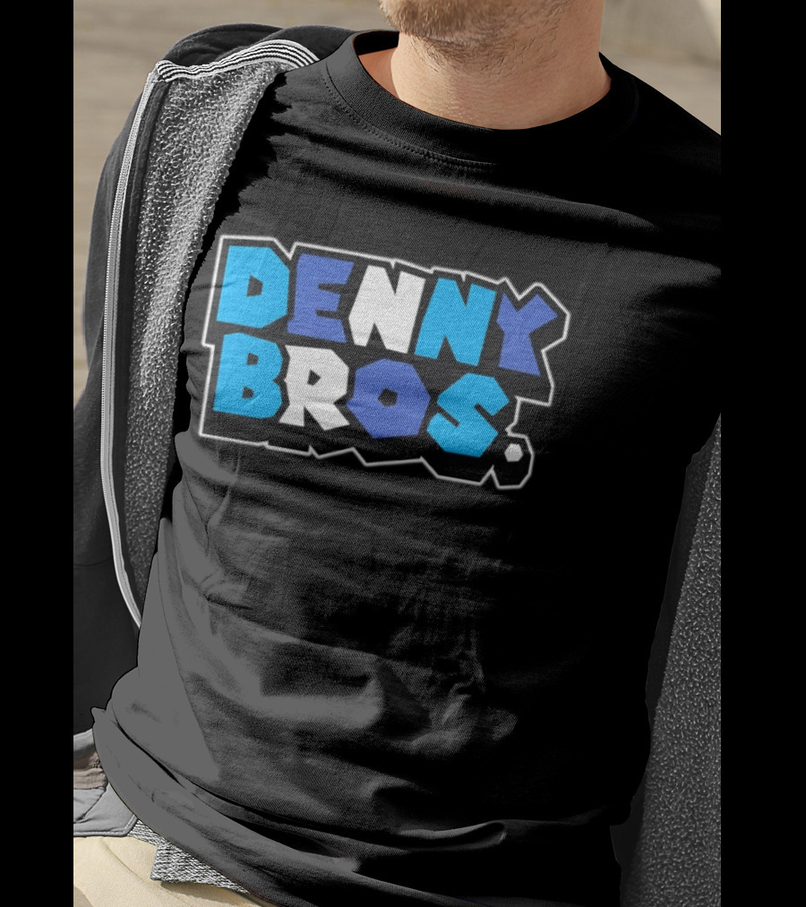 Denny Bros Bold Blue And White T-Shirt