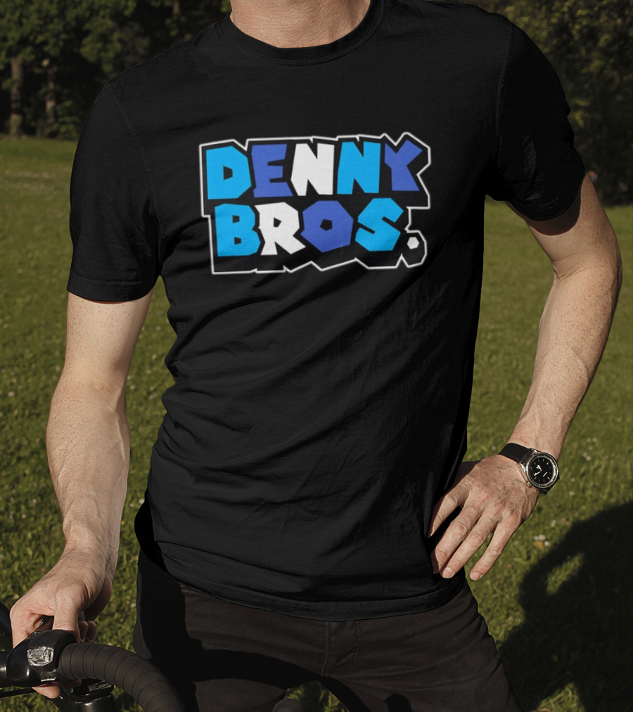 Denny Bros Bold Blue And White T-Shirt