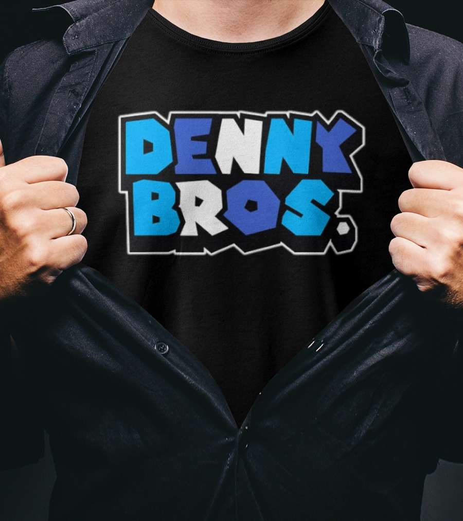 Denny Bros Bold Blue And White T-Shirt