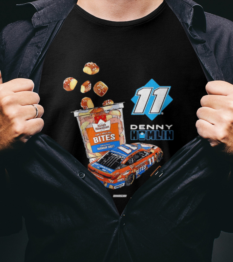 Denny Hamlin 11 Kings Hawaiian Soft Pretzel Bites Joe Gibbs Racing NASCAR T-Shirt