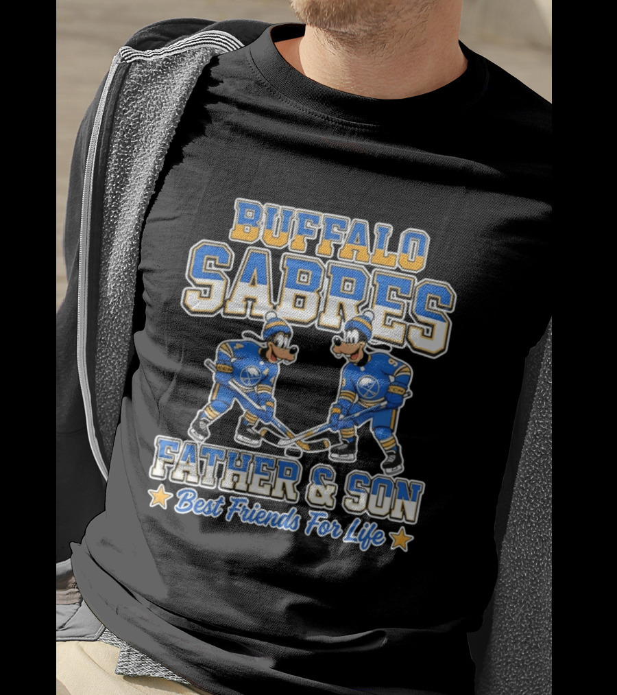 Buffalo Sabres Goofy Father And Son Best Friends For Life T-Shirt