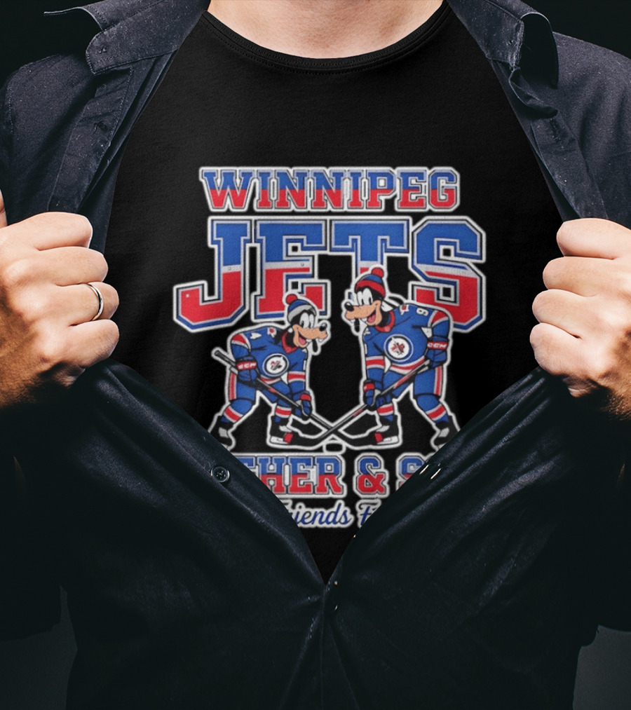 Winnipeg Jets Disney Goofy Father And Son Best Friends For Life T-Shirt