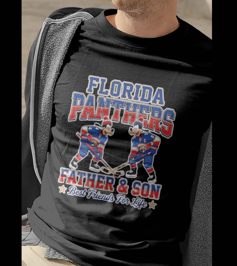Florida Panthers Disney Goofy Father And Son Best Friends For Life T-Shirt