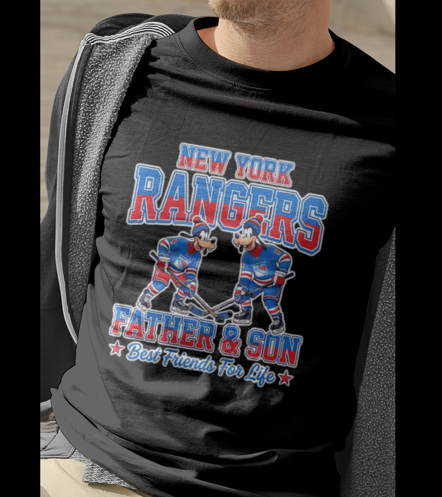New York Rangers Goofy Father And Son Best Friends For Life T-Shirt